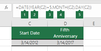 Calculate a date based on another date