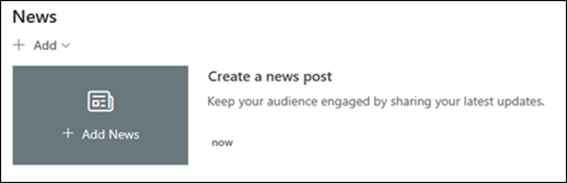 Preview of the News web part.