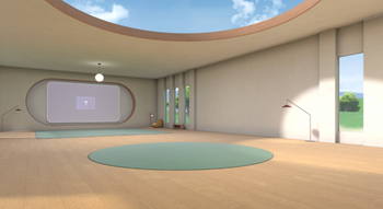 Screenshot showing the Canvas environment for immersive events.