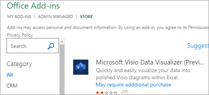 Shows Data Visualizer add-in in Excel