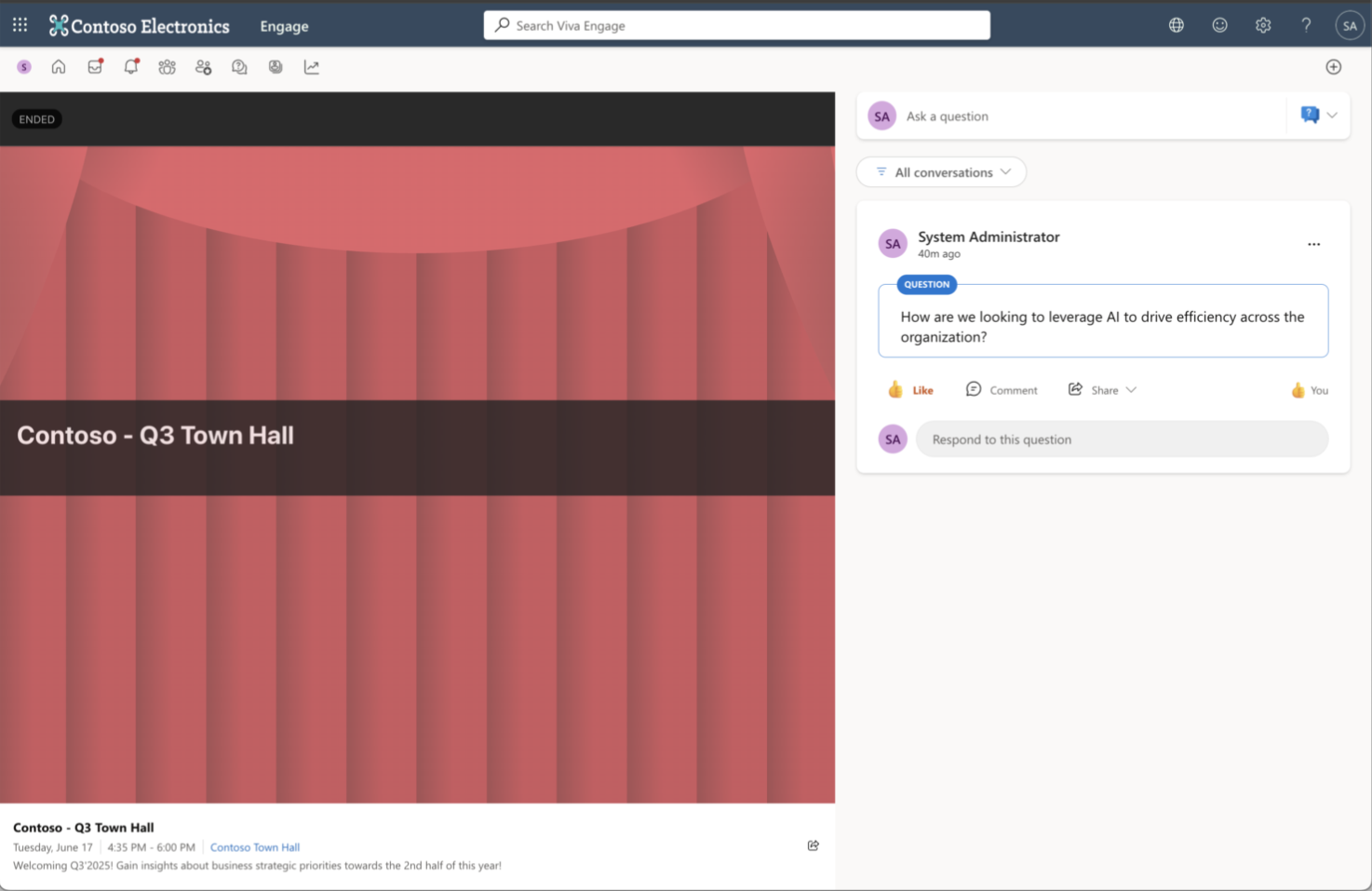 Town hall live event