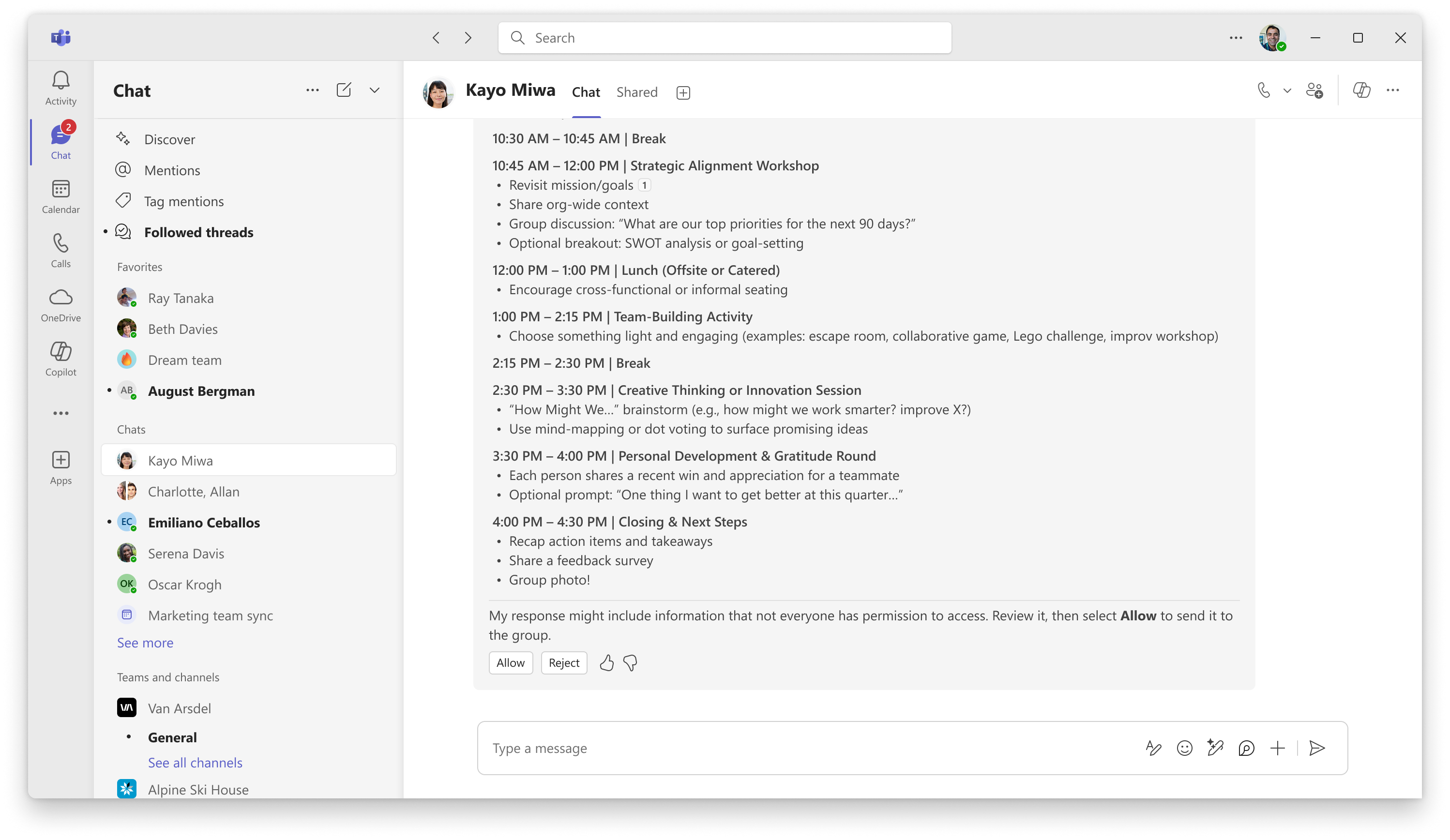 approve/reject Copilot response