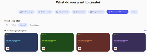 PowerPoint templates branded with Microsoft logo