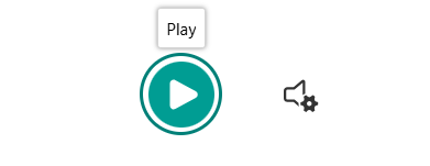 Image of the play button to listen to the email at the bottom of the Immersive Reader screen.