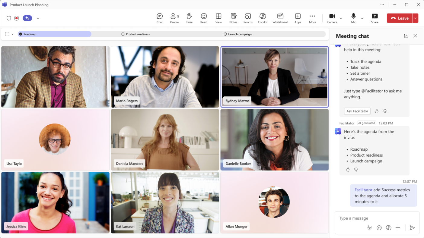 Moderation skill for the Facilitator agent working in a Teams meeting.