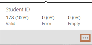 The quality values pop-up