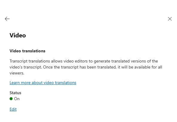 video translations on