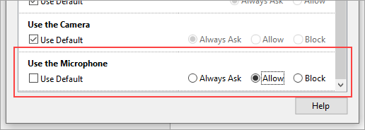 Change setting to Allow.