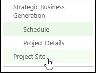 Project Site on the Quick Launch