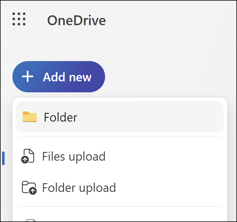 Shot of moving file into different folder in OneDrive.