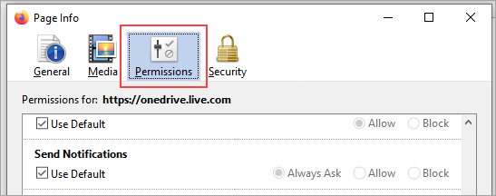 Select Permissions.