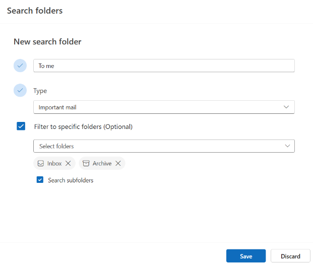Create Search Folder