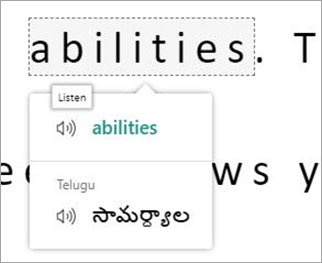 Immersive Reader Translate