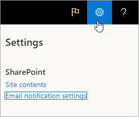 Email notification settings